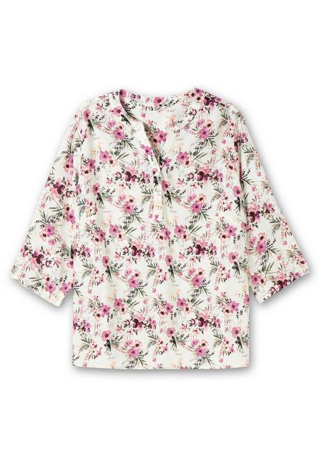 Sheego Tunika Mit Blumendruck Und 3/4-Ärmeln - Ecru Gemustert Sheego