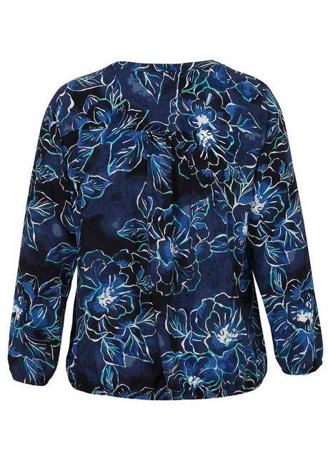 VIA APPIA DUE Tunika Mit Blütenprint Und Saumgummizug - Marine Gemustert Sheego