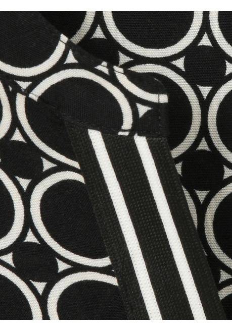 VIA APPIA DUE Tunika Mit Grafikprint Und Ziertape Am V-Cut - Schwarz Gemustert Sheego