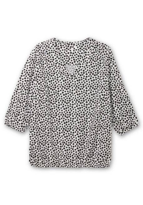 Sheego Tunika Mit Grafischem Alloverdruck - Schwarz+weiß Gemustert Sheego