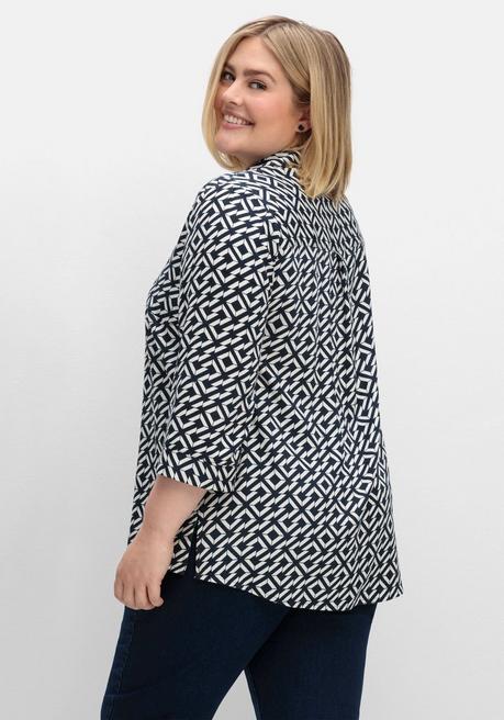 Sheego Tunika Mit Grafischem Alloverprint - Offwhite Gemustert Sheego