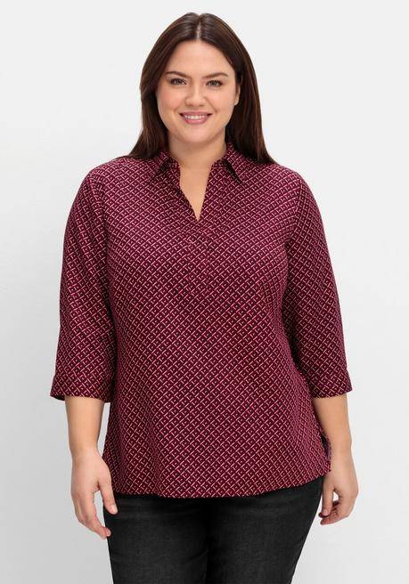 sheego Tunika mit grafischem Alloverprint - weinrot gemustert sheego sheego Tunika mit grafischem Alloverprint - weinrot gemustert sheego