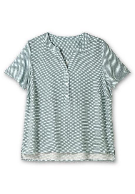 Sheego Tunika Mit Kurzarm Und Verlängertem Rückenteil - Mint Gemustert Sheego