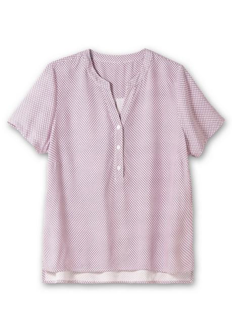 Sheego Tunika Mit Kurzarm Und Verlängertem Rückenteil - Rosé Gemustert Sheego