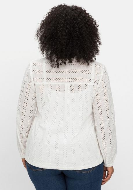 Sheego By Joe Browns Tunika Mit Lockstickerei - Weiß Sheego