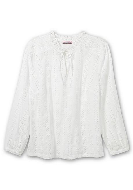 Sheego By Joe Browns Tunika Mit Lockstickerei - Weiß Sheego