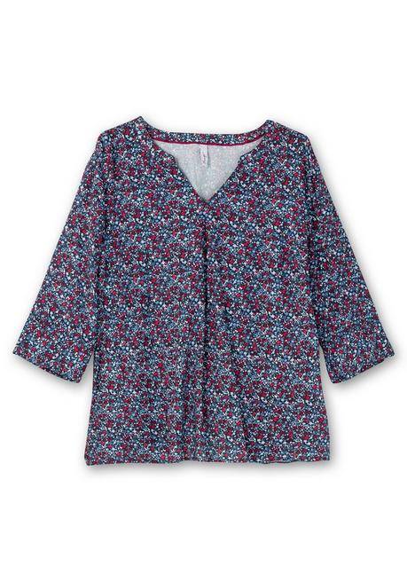 Sheego Tunika Mit Minimal-Alloverprint - Nachtblau Gemustert Sheego