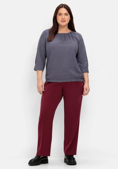 Sheego Tunika Mit Minimalprint Und Gummizugbund - Nachtblau Gemustert Sheego