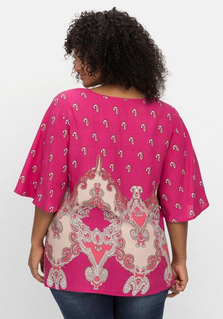 Sheego By Joe Browns Tunika Mit Ornamentdruck Und 3/4-Flügelärmeln - Pink Bedruckt Sheego