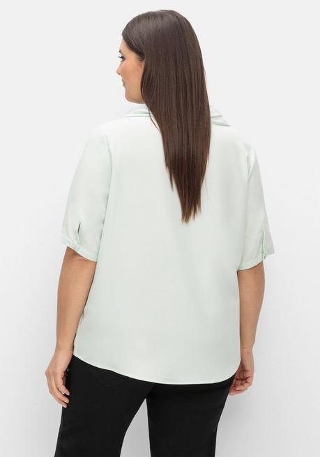 CREATION L PREMIUM Tunika Mit Weitem Stehkragen, Leicht Schimmernd - Mint Sheego