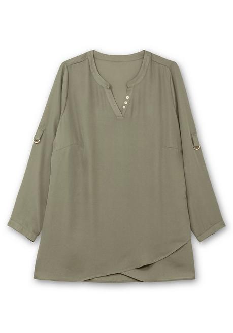 Creation L Tunika Mit Zierknöpfen Und Krempelärmeln - Khaki Sheego