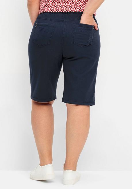Sheego Twill-Bermudas In 5-Pocket-Form, Mit Gummizugbund - Nachtblau Sheego