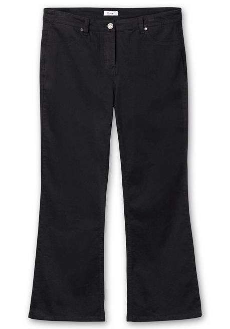 Sheego Twillhose In Bootcutform Mit Shaping-Einsatz - Schwarz Sheego