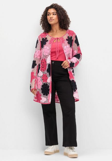 Sheego Twillhose In Bootcutform Mit Shaping-Einsatz - Schwarz Sheego