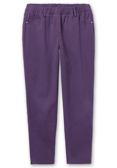 Sheego Twillhose Mit Schlupfbund, In Schmaler Beinform - Pflaume Sheego