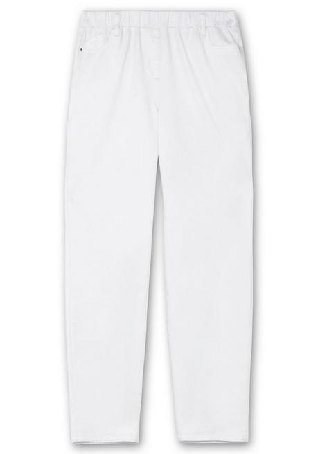 Sheego Twillhose Mit Schlupfbund, In Schmaler Beinform - Weiß Sheego