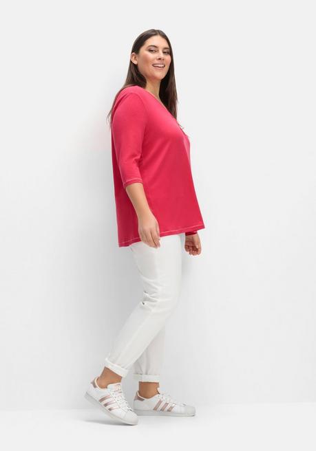 Sheego Twillhose Mit Schlupfbund, In Schmaler Beinform - Weiß Sheego