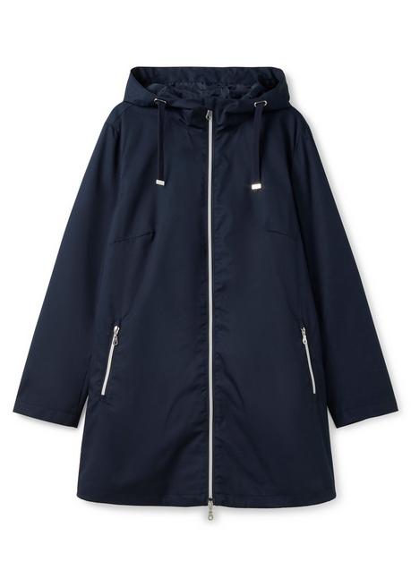 Sheego Übergangsjacke In A-Linie, Mit Kapuze Und Reißverschluss - Nachtblau Sheego