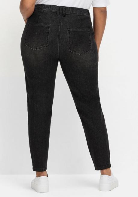 Sheego Ultraflexible Skinny Jeans Mit Gummibund - Black Denim Sheego