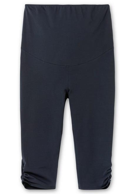 Sheego Umstands-Leggings In Caprilänge, Mit Überbauchbund - Tiefblau Sheego