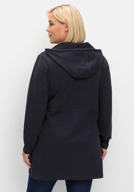 Sheego Umstands-Sweatjacke Mit Kapuze - Tiefblau Sheego