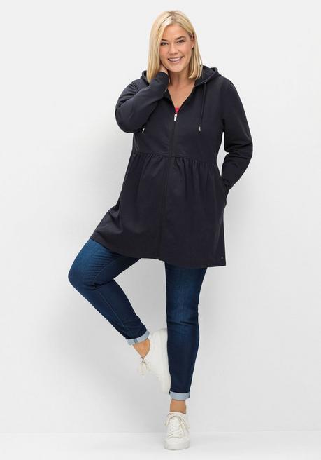 Sheego Umstands-Sweatjacke Mit Kapuze - Tiefblau Sheego
