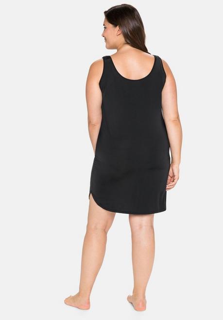 Sheego Unterkleid Mit Gerundetem Saum, Elastische Qualität - Schwarz Sheego