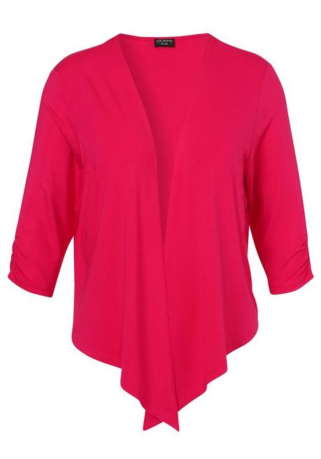 VIA APPIA DUE Verschlusslose Jacke mit gerafften 3/4-Ärmeln - beere sheego