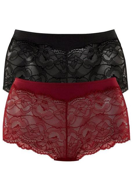 VIVANCE Panty - Bordeaux+schwarz Sheego