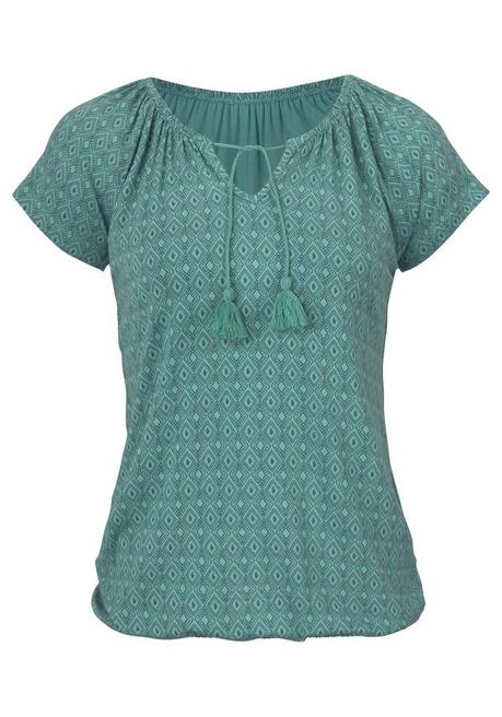 VIVANCE T-Shirt - Mint+blau Sheego