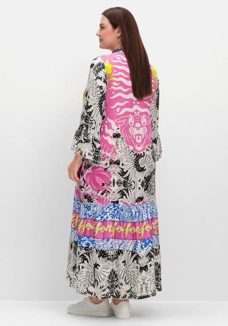 Sheego Loves Miss Goodlife Volantkleid Im Multicolor-Mustermix - Pink Gemustert Sheego