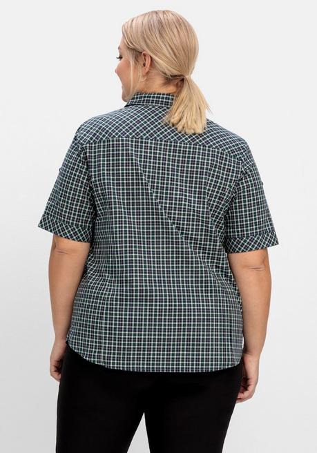 Sheego Wanderbluse Mit Reißverschluss-Taschen - Tiefgrün Sheego