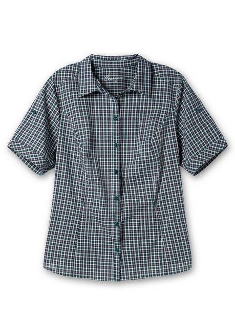 Sheego Wanderbluse Mit Reißverschluss-Taschen - Tiefgrün Sheego