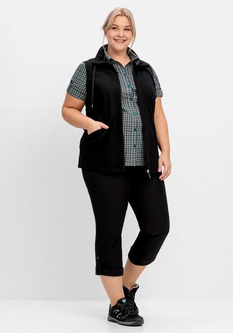 Sheego Wanderbluse Mit Reißverschluss-Taschen - Tiefgrün Sheego