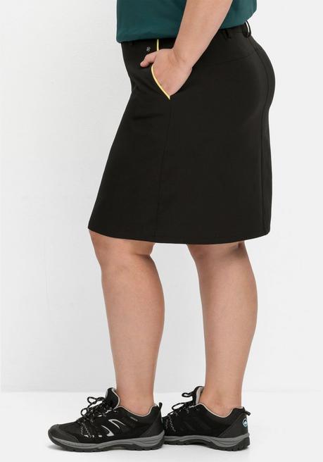 Sheego Wanderrock Mit Innenliegenden Shorts - Schwarz Sheego