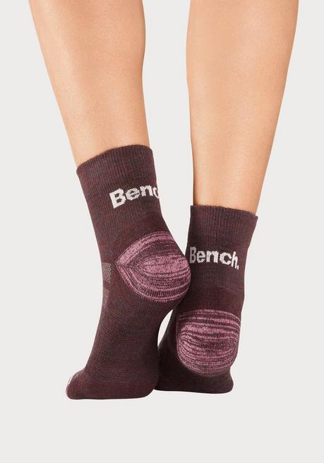 Bench LM LBG Wandersocken - Bordeaux+beigefarben Sheego