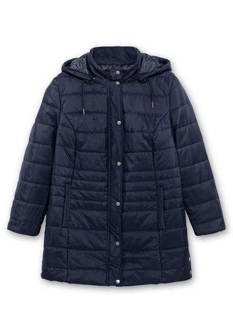 Sheego Warm Wattierte Steppjacke Mit Kapuze - Marine Sheego