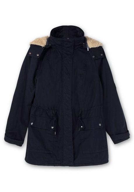 Sheego Warm Wattierter Parka Mit Taillen-Tunnelzug - Nachtblau Sheego