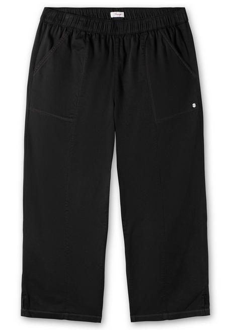 Sheego Weite 7/8-Hose Mit Gummizugbund - Schwarz Sheego
