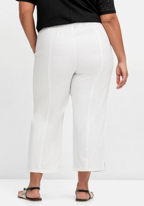 Sheego Weite 7/8-Hose Mit Gummizugbund - Weiß Sheego