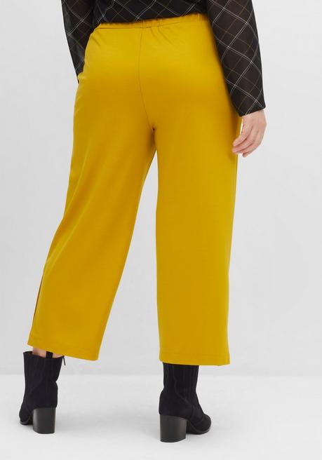 Sheego Weite 7/8-Hose Mit Schlupfbund Und Hohem Schlitz - Senfgelb Sheego