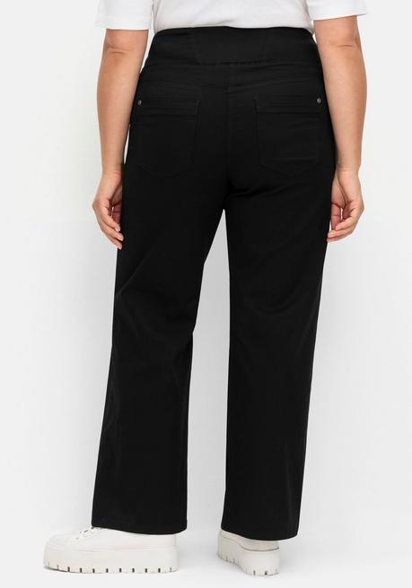 Sheego Weite High-Waist-Hose Im Curvy-Schnitt ANNE - Schwarz Sheego