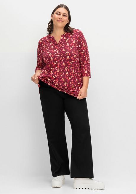 Sheego Weite High-Waist-Hose Im Curvy-Schnitt ANNE - Schwarz Sheego