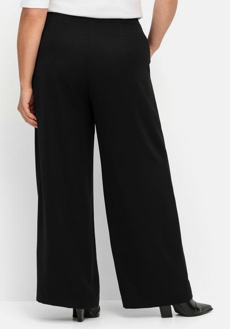 Sheego Weite High-Waist-Hose Im Curvy-Schnitt ELLA - Schwarz Sheego
