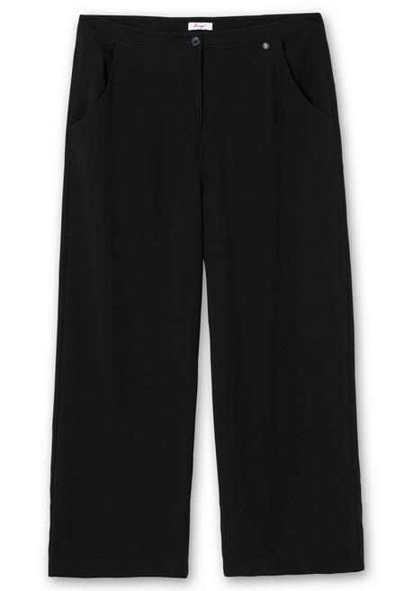 Sheego Weite High-Waist-Hose Im Curvy-Schnitt ELLA - Schwarz Sheego
