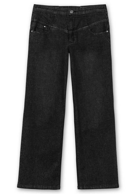 Sheego Weite High-Waist-Jeans Im Curvy-Schnitt ANNE - Black Denim Sheego
