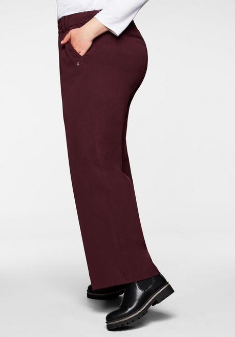 Sheego Weite Hose Im Curvy-Schnitt ELLA Mit Bundfalten - Burgund Sheego