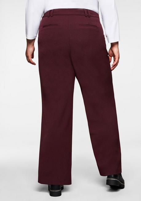 Sheego Weite Hose Im Curvy-Schnitt ELLA Mit Bundfalten - Burgund Sheego