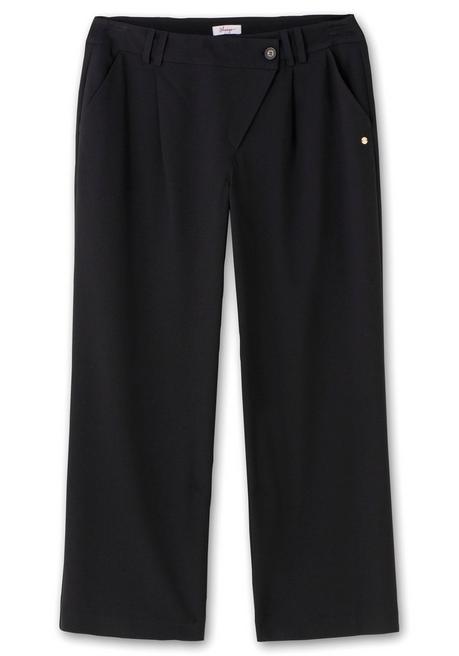 Sheego Weite Hose Im Curvy-Schnitt ELLA Mit Bundfalten - Schwarz Sheego