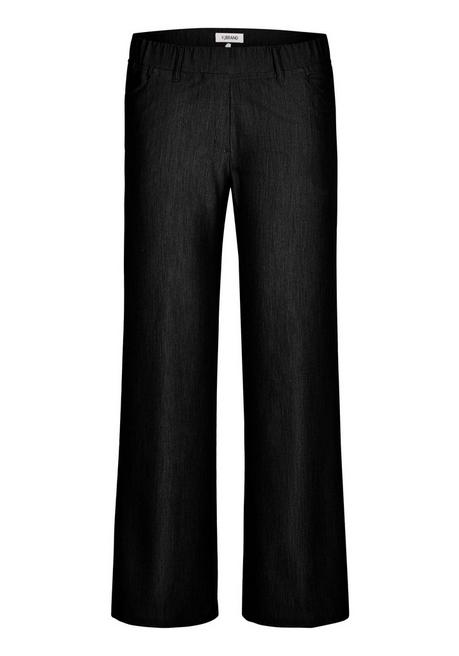 KjBRAND Weite Hose in Kammgarn-Optik, knitterfrei - schwarz sheego